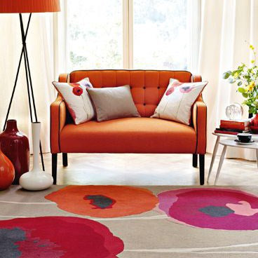 Sanderson Poppies Red/Orange Rug