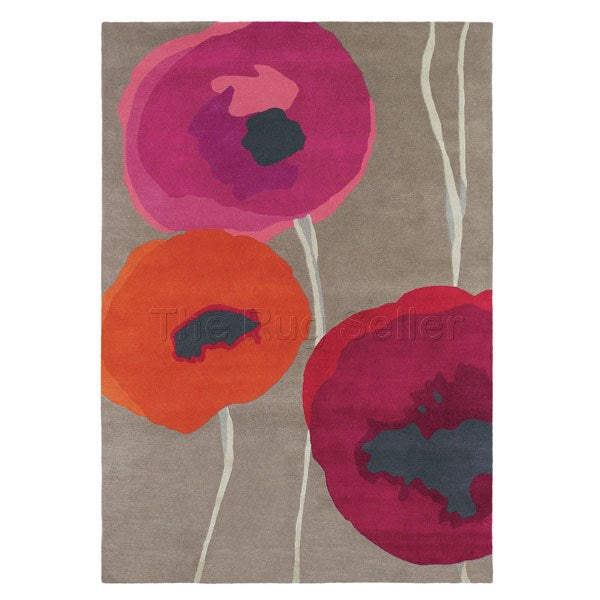 Sanderson Poppies Red/Orange Rug