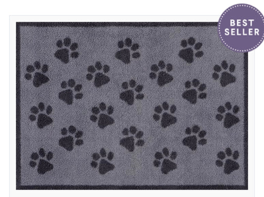 Turtle Mat Paws Grey - 60cm x 85cm (Medium)