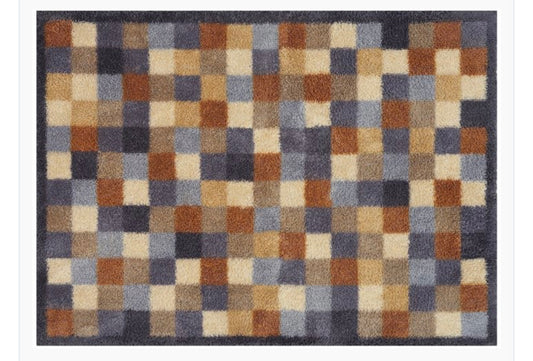 Turtle Mat Neutral Squares - 40cm x 60cm (Small)