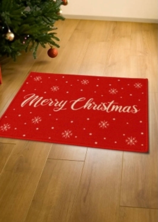 Red Merry Christmas Mat - 60cm x 40cm