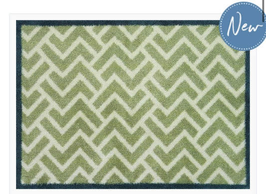 Turtle Mat Herringbone Green - 60cm x 85cm (Medium)