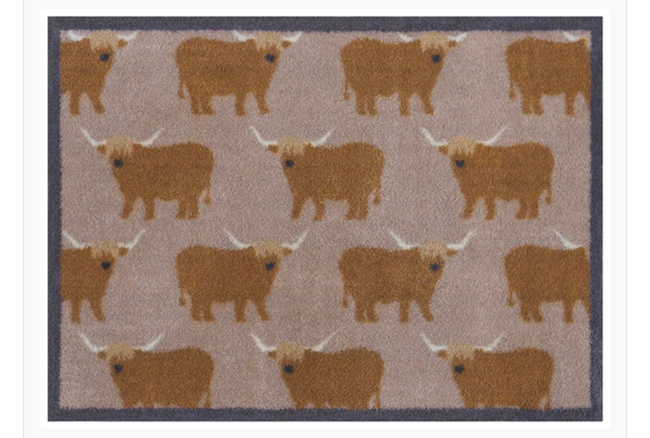 Turtle Mat Highland Cows - 60cm x 85cm (Medium)