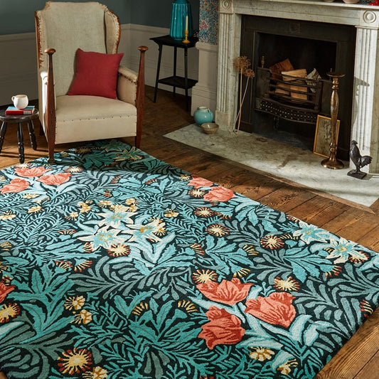 William Morris Bower Indigo Rug