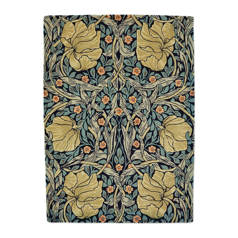 William Morris Pimpernel Indigo Rug