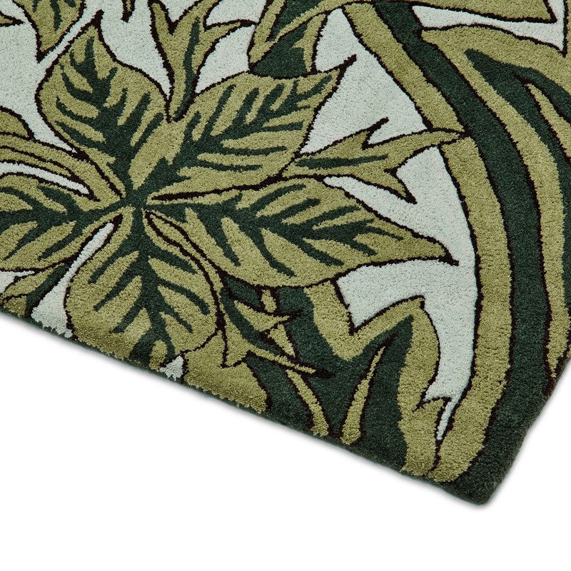 William Morris Bluebell Leafy Arbour Green Rug