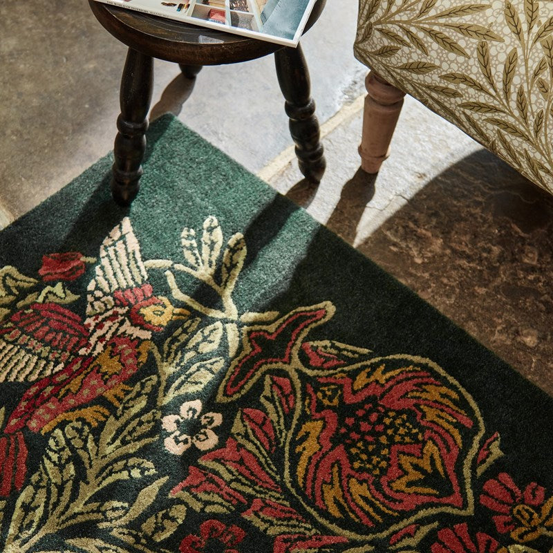 William Morris Bird Tump Green Rug