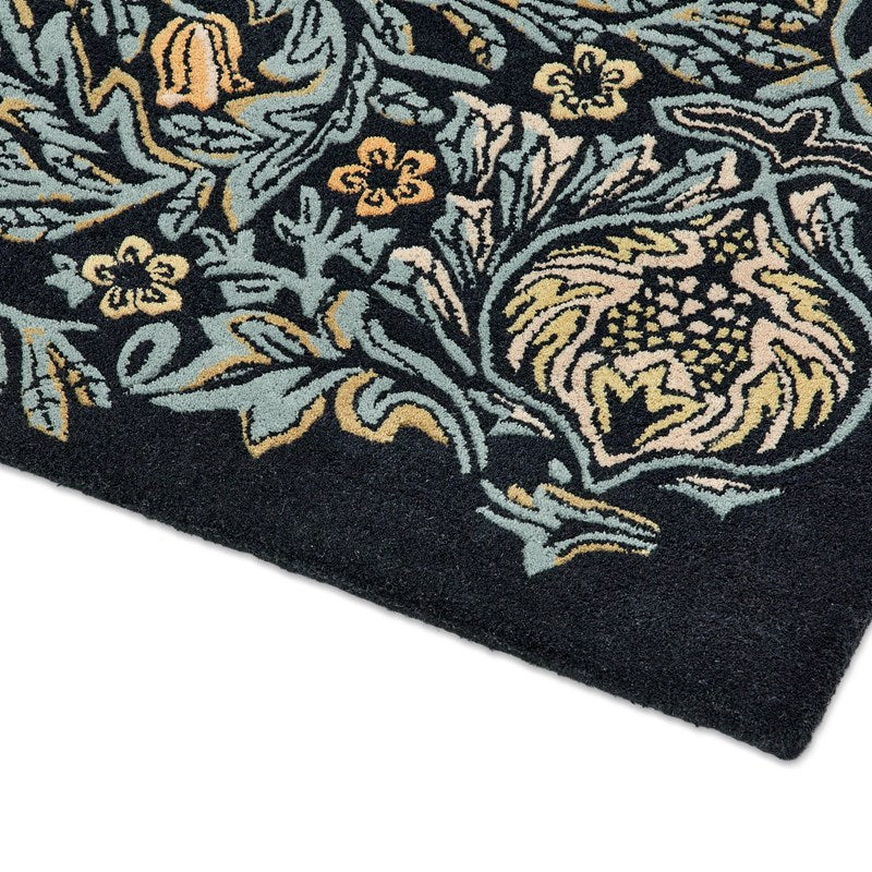 William Morris Bird Webbs Blue Rug