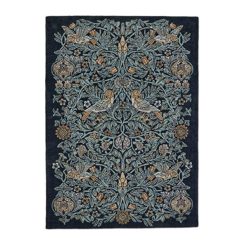 William Morris Bird Webbs Blue Rug