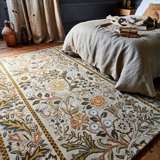 William Morris Wilhelmina Linen Mustard Rug