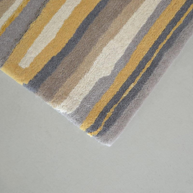 Sanderson Elsdon Modern Linden Mustard Yellow Rug