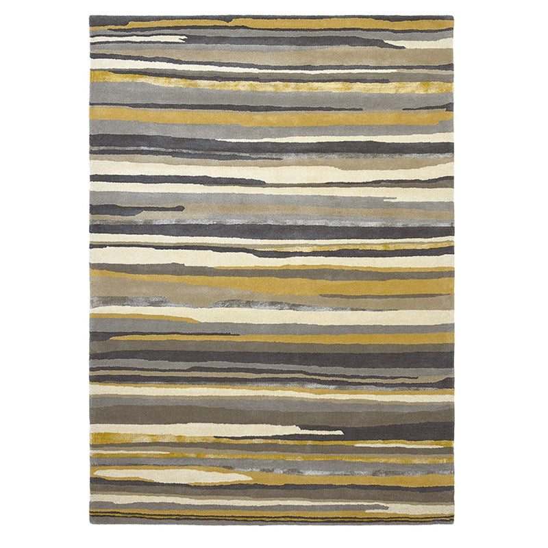 Sanderson Elsdon Modern Linden Mustard Yellow Rug