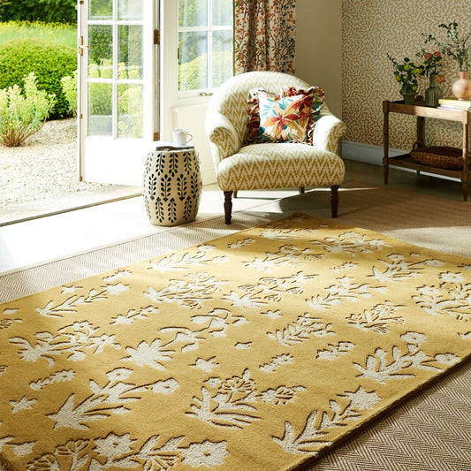 Sanderson Woodland Glade Gold Rug