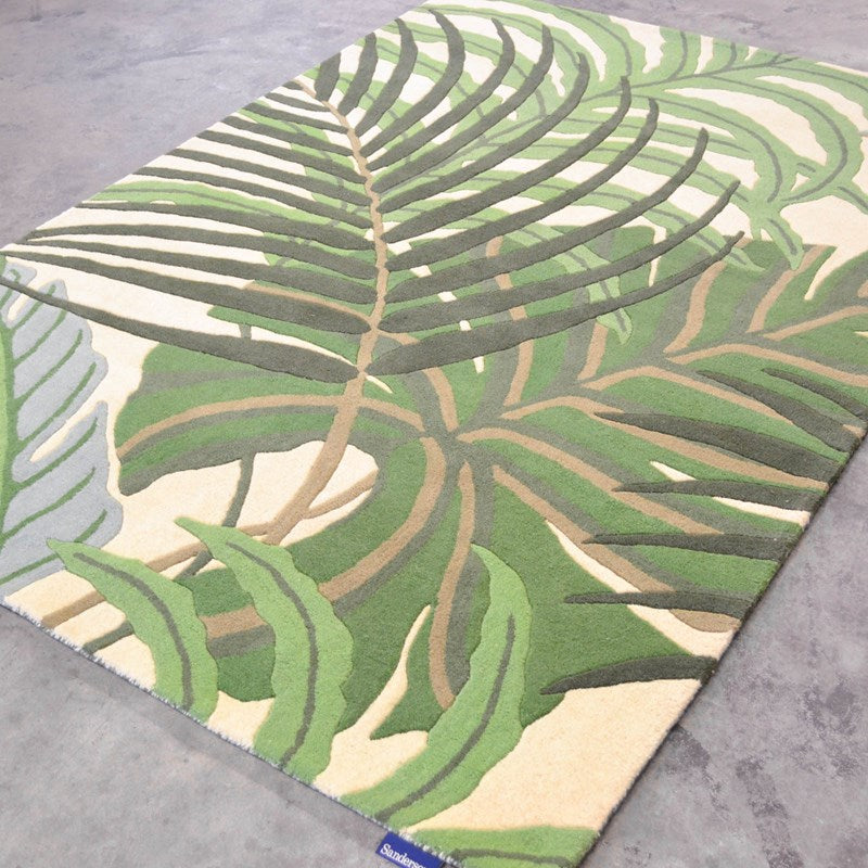 Sanderson Manila Botanical Wood Green Rug