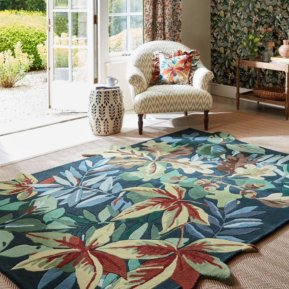 Sanderson Robins Wood Forest Green Rug