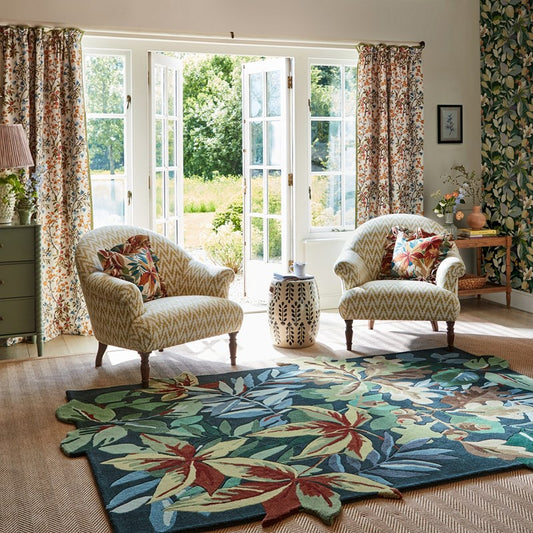 Sanderson Robins Wood Forest Green Rug