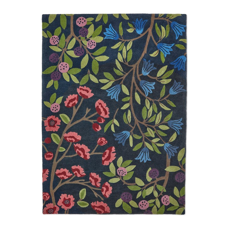 Sanderson Foraging Indigo Blue Rug