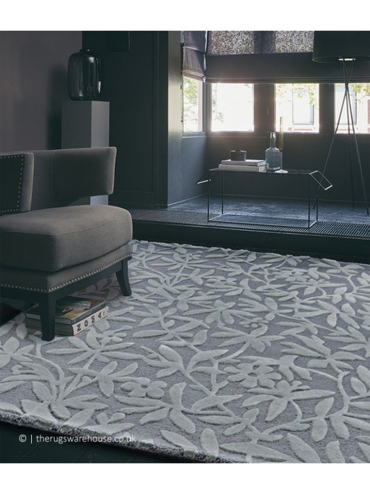 Laura Ashley Cleavers Dark Steel Grey Rug