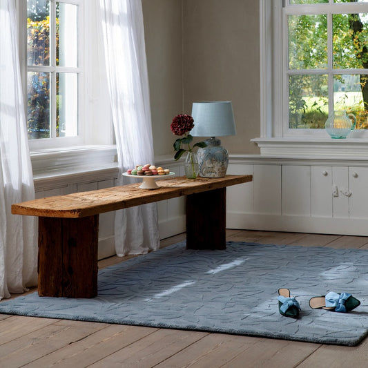 Laura Ashley Cleavers Seaspray Blue Rug