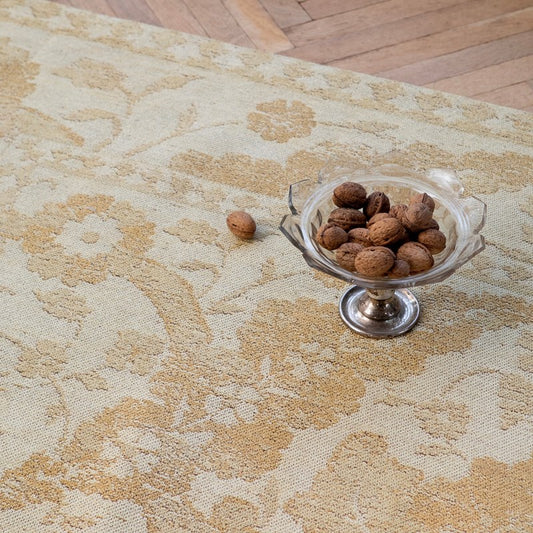 Laura Ashley Newborough Jacquard Pale Gold Rug