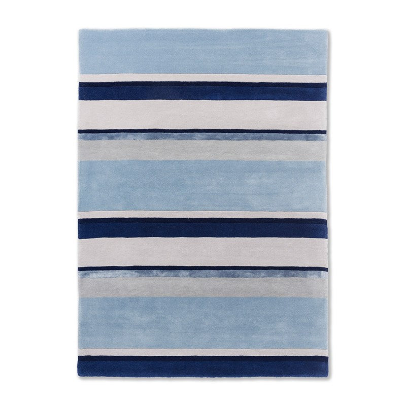 Laura Ashley Eaton Striped Seaspray Blue Rug