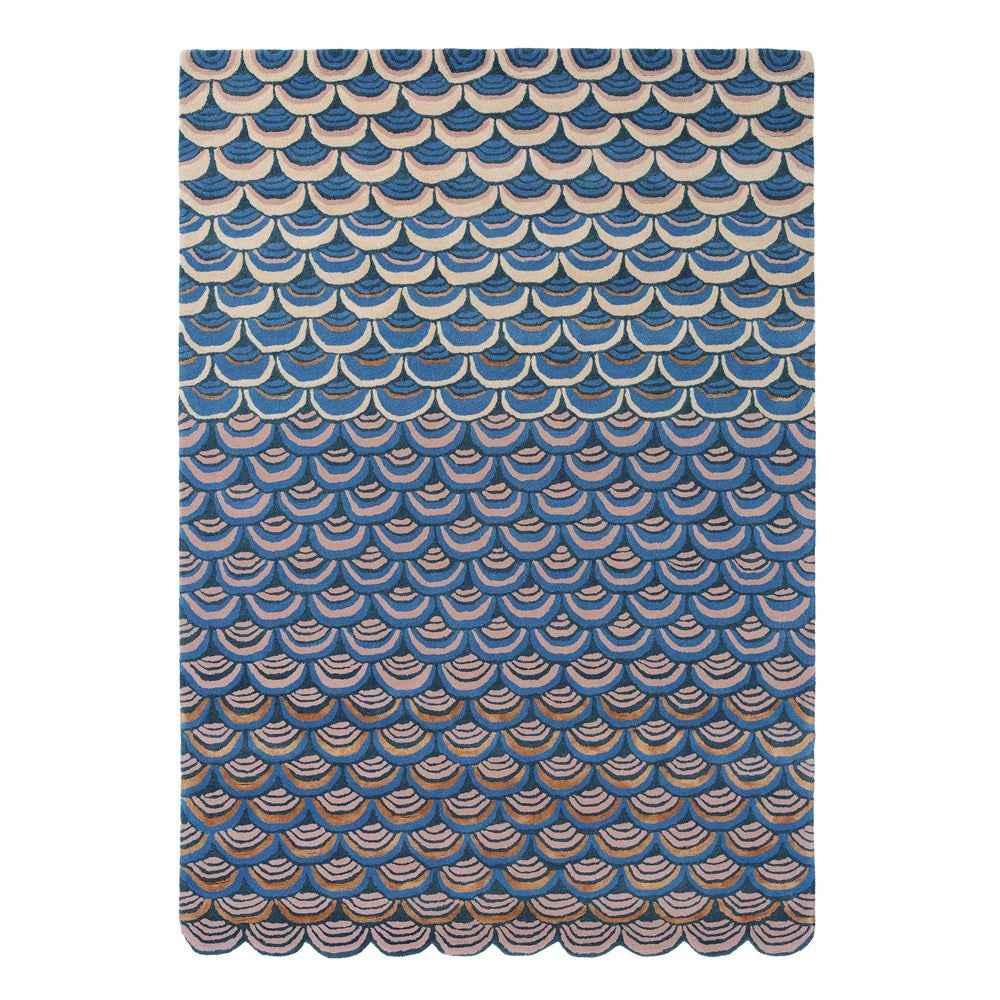 Ted Baker Masquerade Geometric Scale Blue Rug