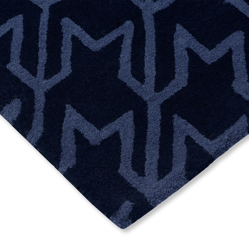 Ted Baker Houndstooth Dark Blue Rug