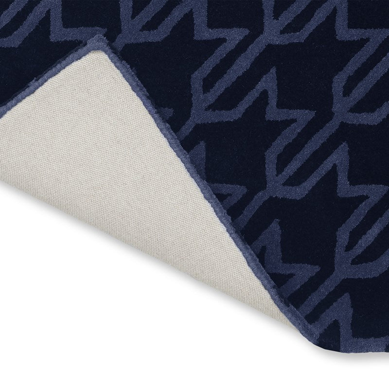 Ted Baker Houndstooth Dark Blue Rug