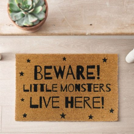 Beware Little Monsters Doormat - 60cm x 40cm