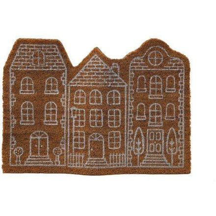 Christmas House 3 Doormat - 60cm x 40cm