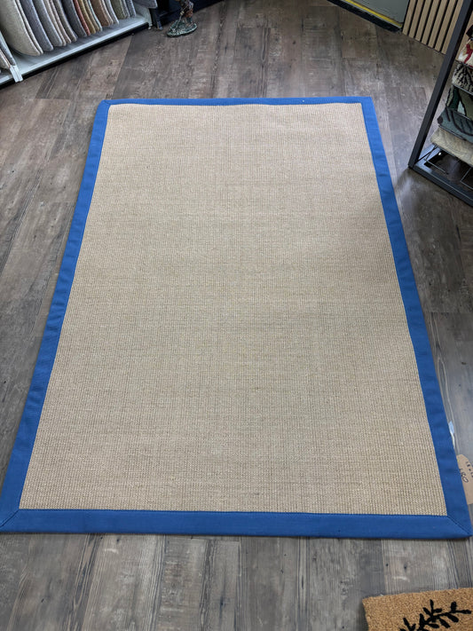 Sisal Weave Taped (Blue) - 120cm x 180cm