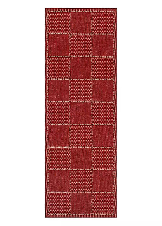 Checked Red Runner - 60cm x 1.8m