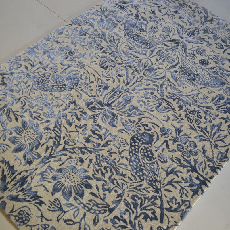 William Morris Pure Strawberry Thief Ink Rug