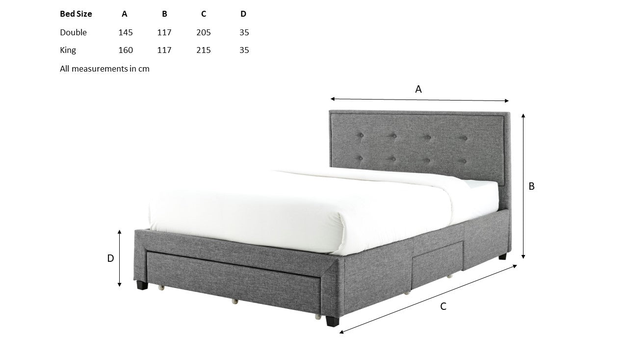 Florence Grey Bed