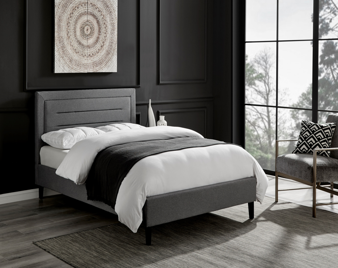 Picasso Grey Fabric Bed